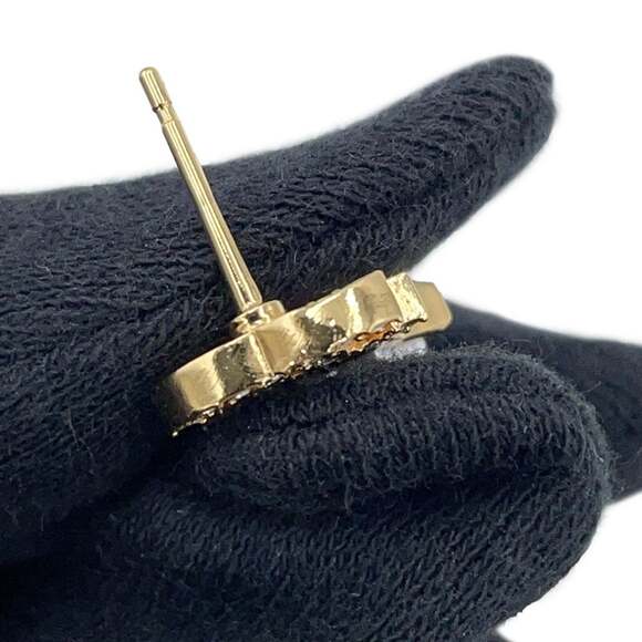 CHANEL Coco Mark Star Motif Rhinestone Metal Earrings B24C ABC823 - Picture 8 of 11